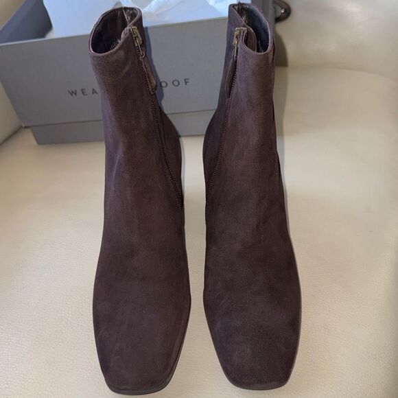 Aquatalia Shoes - New With Tags Aquatalia Charlee Dress Weatherproof Suede Bootie Brown Espresso